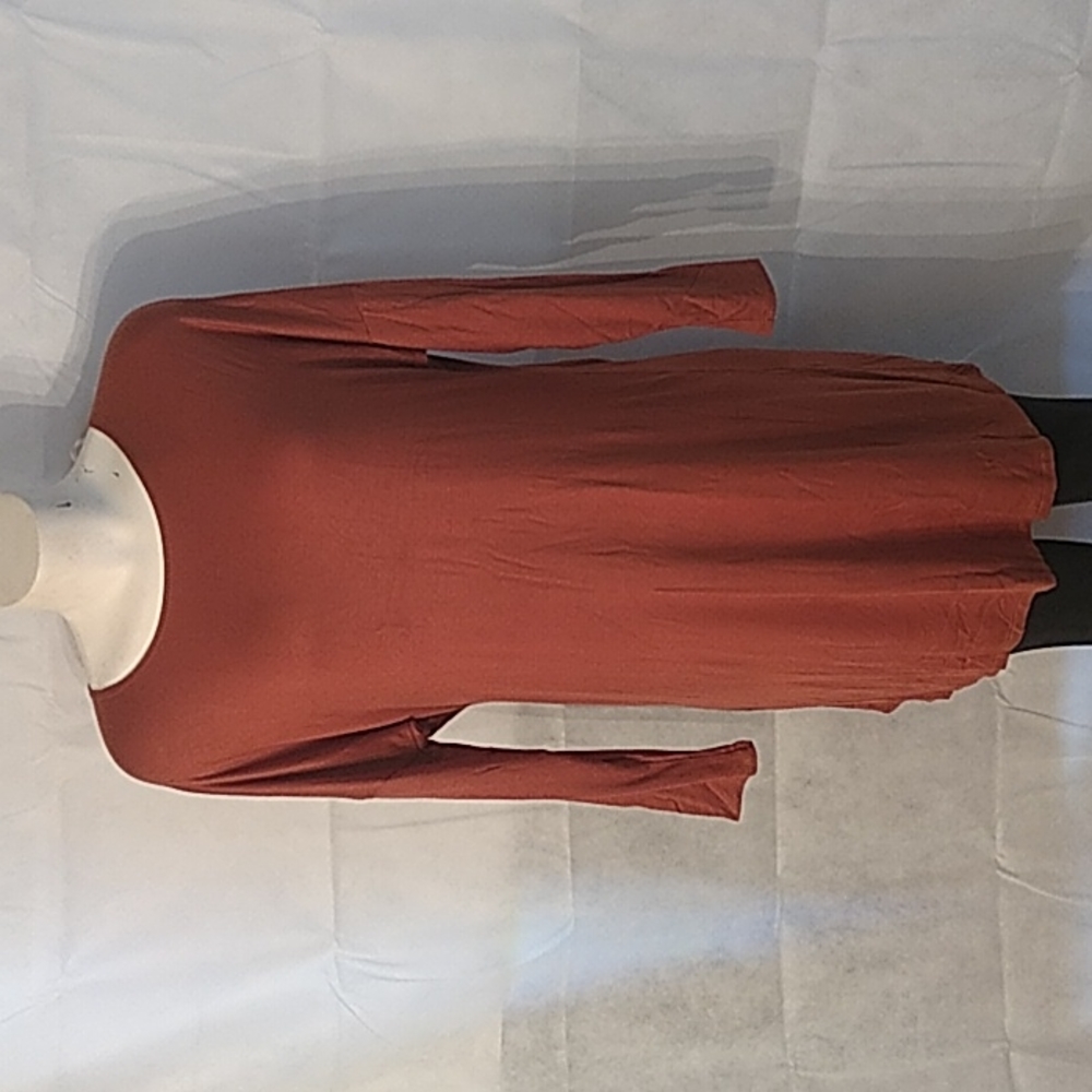 Azules women's long sleeve tunic top hazelnut